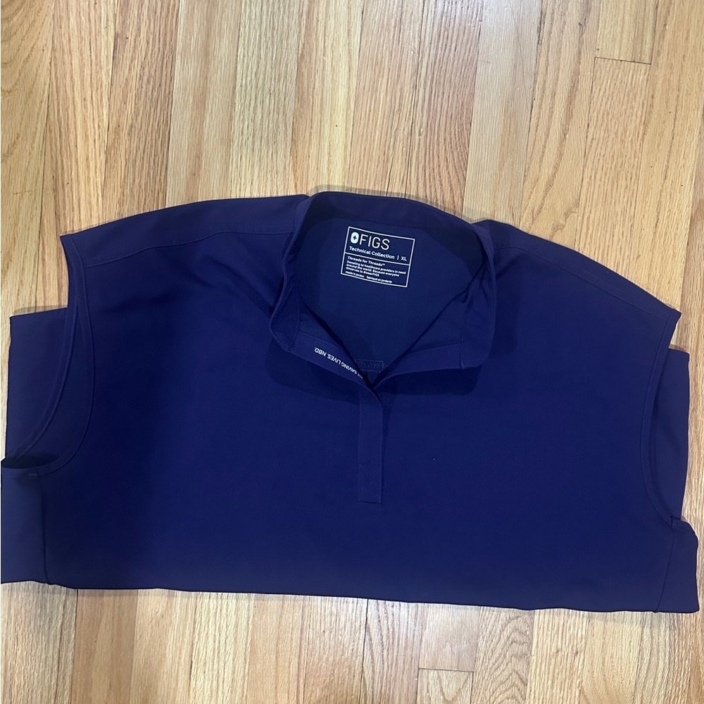 Figs Rafaela Purple Jam Scrub Top Size XL
